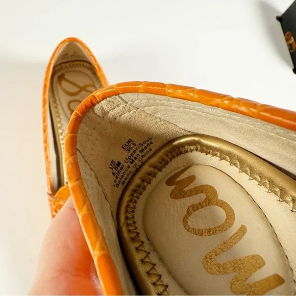 Sam Edelman Filly Leather Croc Loafers 5.5 - Picture 4 of 6